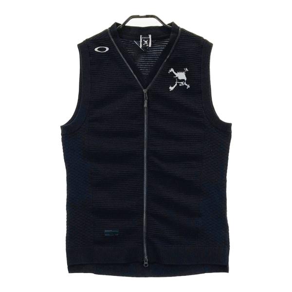 OAKLEY オークリー  ジップベスト スカル  ブラック系 M ゴルフウェア メンズ