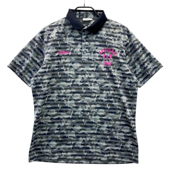 ADIDAS GOLF アディダスゴルフ AF7964 ロゴ刺繍入り 半袖ポロシャツ 迷彩 カモフラ...