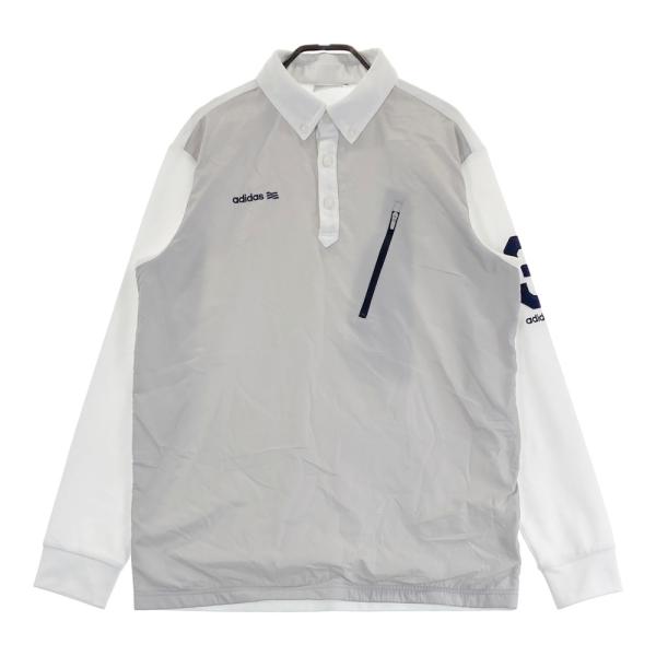 ADIDAS GOLF アディダスゴルフ A03626 長袖ポロシャツ ボタンダウン  グレー系 l...