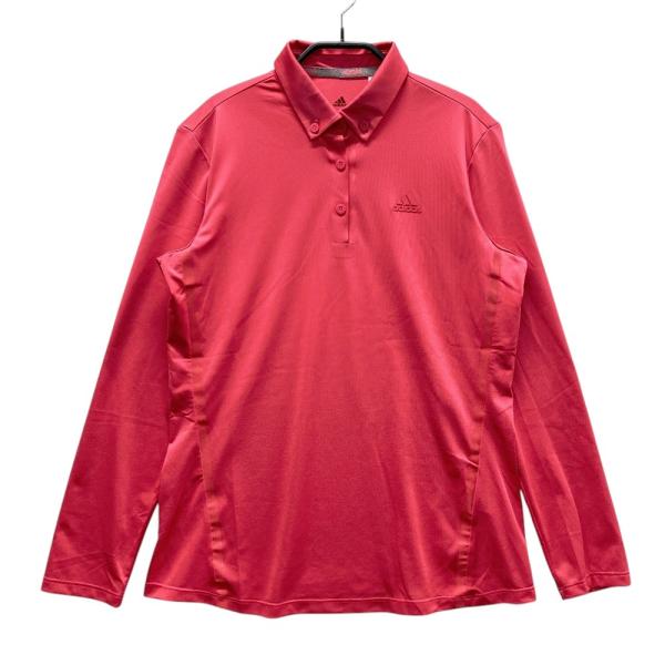 ADIDAS GOLF アディダスゴルフ FS6315 長袖ポロシャツ ボタンダウン  ピンク系 L...
