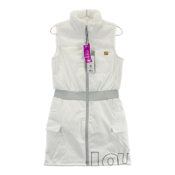 【新品】LOUD MOUTH ラウドマウス  裏起毛 ボア切替 ノースリーブワンピース  ホワイト系...