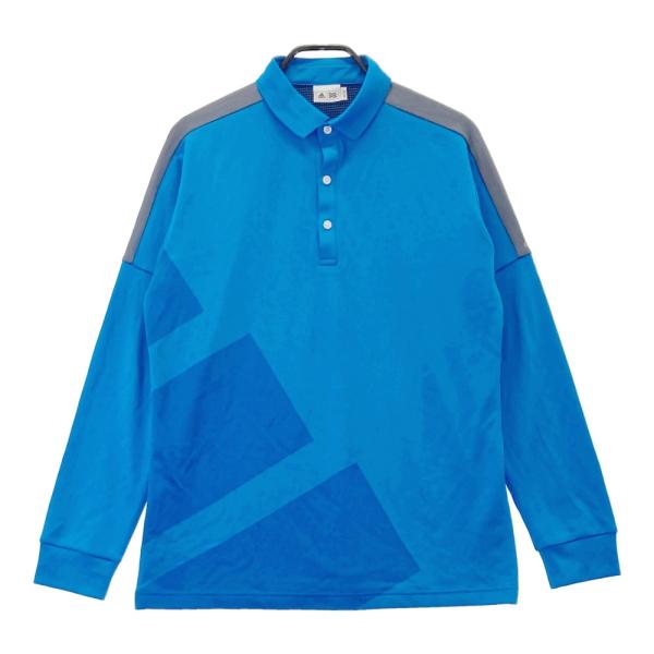ADIDAS GOLF アディダスゴルフ U31033 長袖ポロシャツ  ブルー系 O ゴルフウェア...