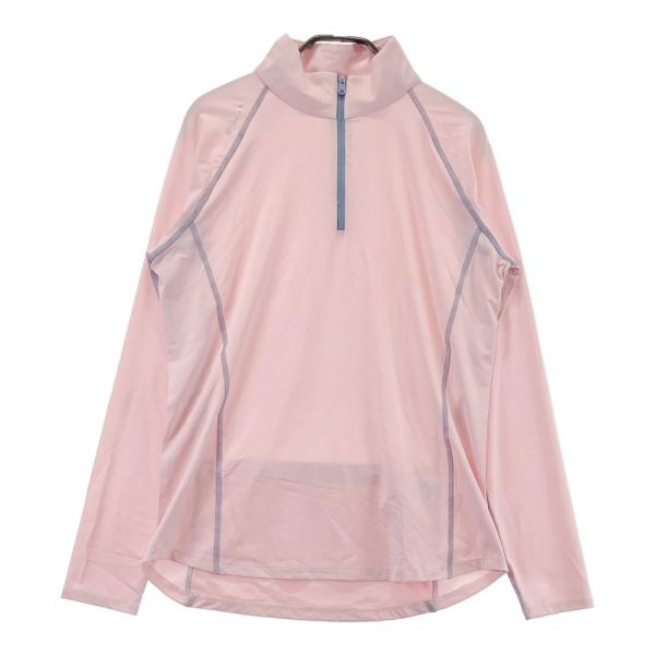 RLX ラルフローレン  ハーフジップ長袖Tシャツ  ピンク系 M ゴルフウェア レディース