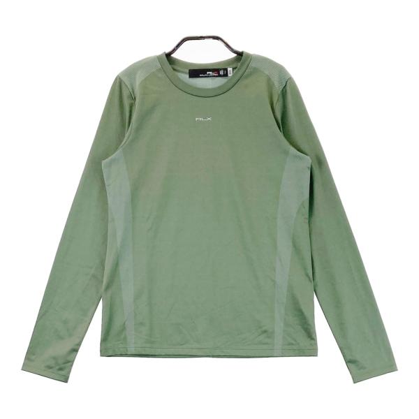 RLX ラルフローレン  クルーネック 長袖インナーTシャツ  グリーン系 S ゴルフウェア レディ...