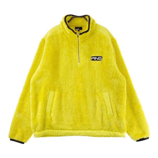 PING ピン 2023年モデル ハーフジップ ボアフリース ジャケット  イエロー系 L ゴルフウ...