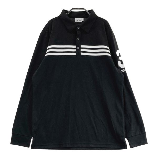 ADIDAS GOLF アディダスゴルフ AF8561 長袖ポロシャツ  ブラック系 XO ゴルフウ...