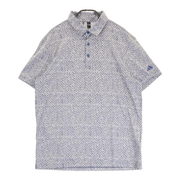 ADIDAS GOLF アディダスゴルフ 2023年モデル 半袖ポロシャツ 総柄 グレー系 XL ゴ...