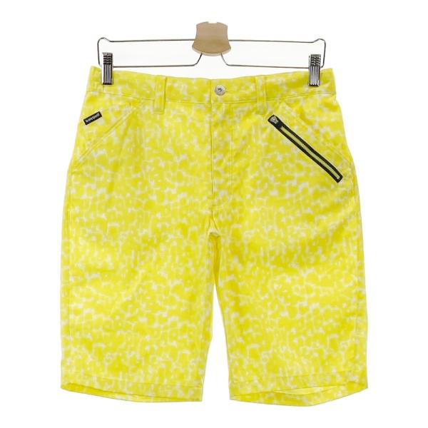 LE COQ GOLF ルコックゴルフ  ハーフパンツ 総柄 イエロー系 80-84 ゴルフウェア ...