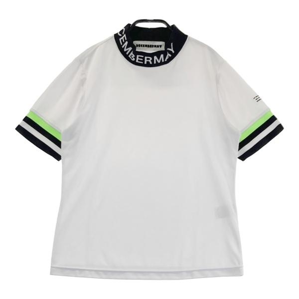 DECEMBERMAY ディセンバーメイ  半袖モックネックTシャツ  ホワイト系 M ゴルフウェア...