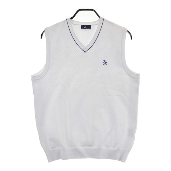 MUNSING WEAR マンシングウェア MGMRJL80X Vネック ニットベスト  ホワイト系...