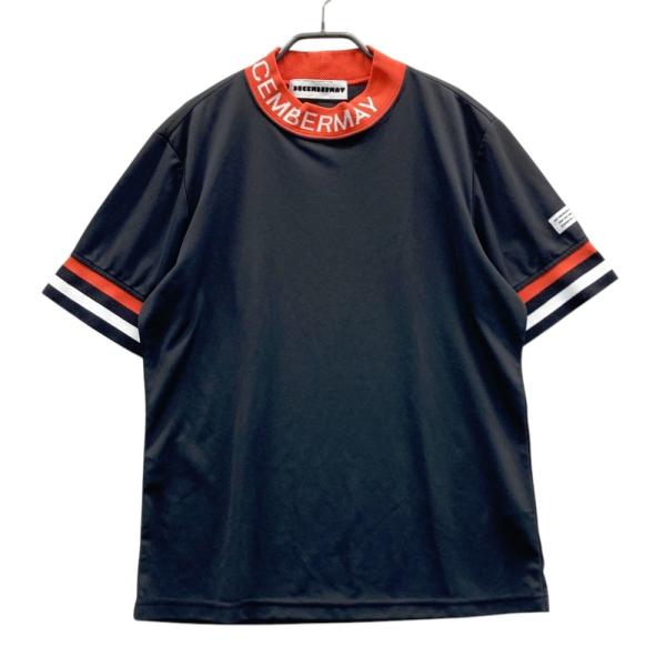 DECEMBERMAY ディセンバーメイ  ハイネック 半袖Tシャツ  ブラック系 L ゴルフウェア...