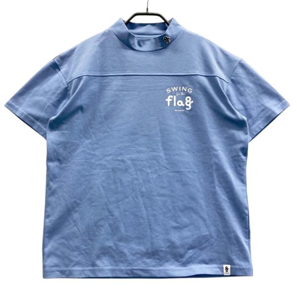 8G SHOOT エイジシュート  ハイネック 半袖Tシャツ  ブルー系 M ゴルフウェア メンズ