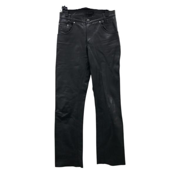 Liugoo Leathers リューグーレザーズ  レザーパンツ パンチング  ブラック系 32 ...