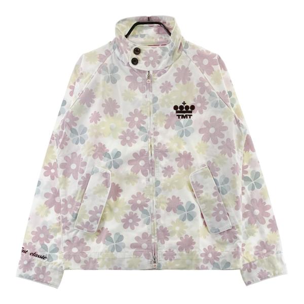 【新品】TMT CLASSIC ティーエムティークラシック  長袖ジップジャケット 花柄 ホワイト系...