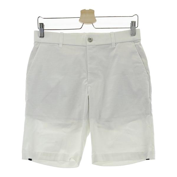 BLACK&amp;WHITE ブラックアンドホワイト  裏地付 ハーフパンツ  ホワイト系 M ゴルフウェ...