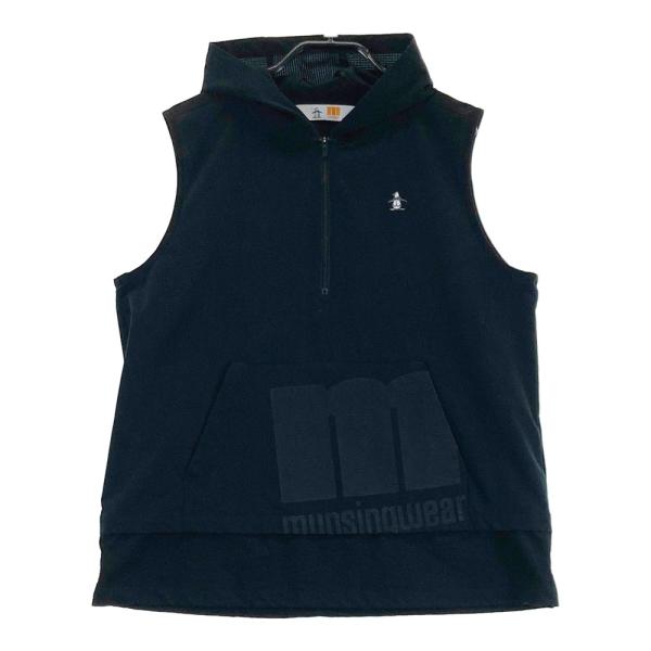 MUNSING WEAR マンシングウェア MEWRJK80 フード付 ハーフジップ ベスト  ブラ...