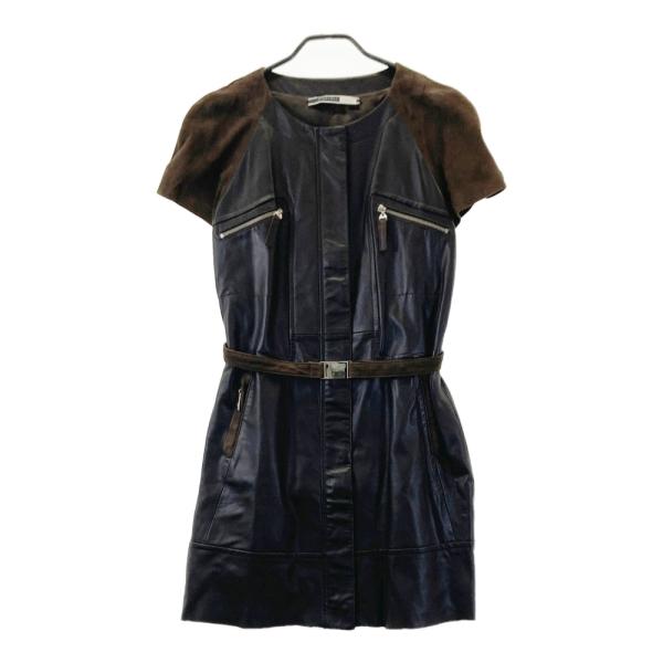 SPORTMAX CODE スポーツマックスコード  レザー ジップワンピース  ブラウン系 44 ...