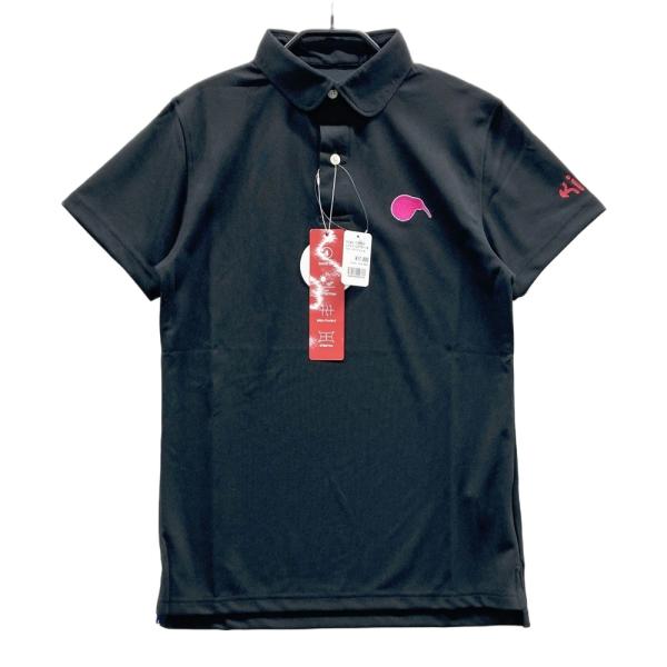 【新品】PALMS&amp;CO KIWI&amp;CO  半袖ポロシャツ  ブラック系 M ゴルフウェア レディー...