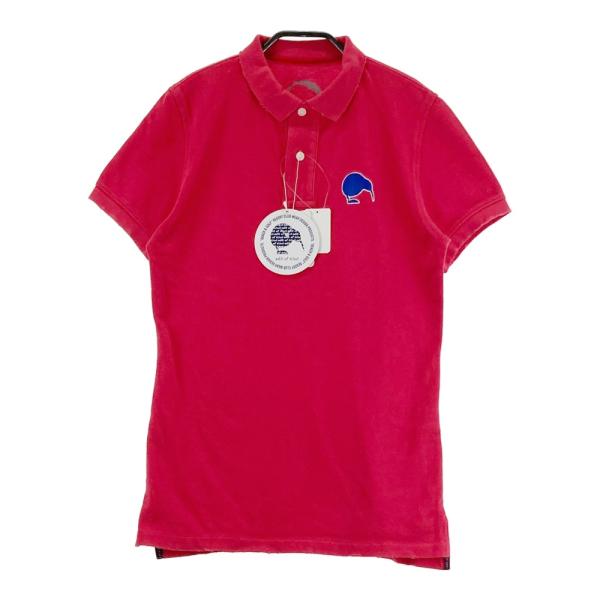 【新品】PALMS&amp;CO KIWI&amp;CO  ダメージ 半袖ポロシャツ  レッド系 M ゴルフウェア ...