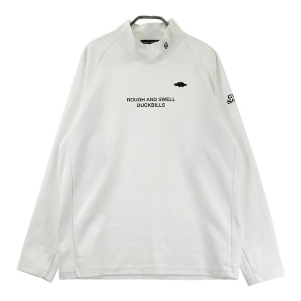 ROUGH&amp;SWELL ラフアンドスウェル  裏起毛 ハイネック 長袖Tシャツ カモノハシ  ホワイ...