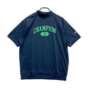【新品】CHAMPION GOLF チャンピオンゴルフ 2025年モデル モックネック 半袖Tシャツ ネイビー系 MEDIUM ゴルフウェア メンズ