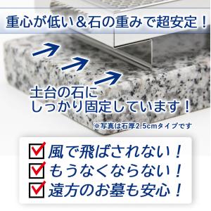 【お墓用】線香皿【御影石の台座付きS15】台風...の詳細画像3