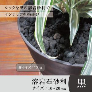 溶岩石砂利 黒 鉢植用 10-20mm 4.5...の詳細画像1