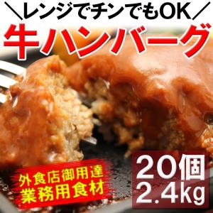 ハンバーグ 100％ビーフハンバーグ プロ御用達 業務用 食材 レンジ調理ＯＫ 2.4kg (120g×20個入) 沖縄離島配送不可