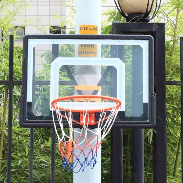 バスケットゴール フェンス/電柱/ポスト用に壁に取り付けられたバスケットボールフープ、 屋内屋外スポ...