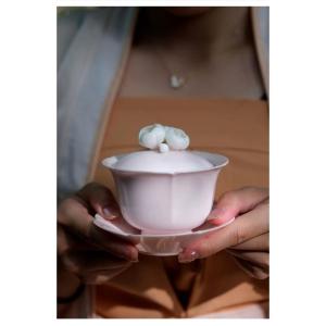 【新商品】中国伝統蓋碗 茶器 陶器 大人気 ピンク 中國茶 台湾茶 烏龍茶 ウーロン茶｜stsyoten-store