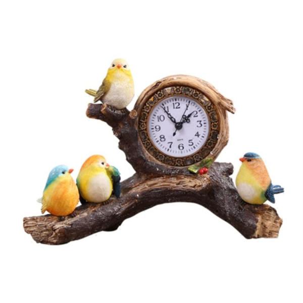 置時計卓上時計ファッションヴィンテージ樹脂鳥テーブル時計クリエイティブデスク時計デジタル時計リビング...