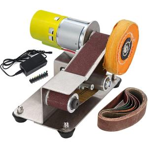 mlloaayo 水平ベルトサンダー ミニ電動ベルト 研削サンダー