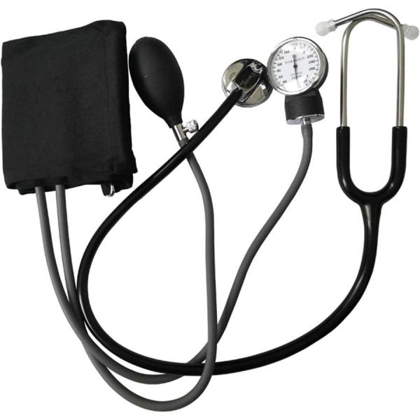 聴診器、手動医療用血圧計ストラップ聴診器アーム型血圧計アネロイド血圧計ウィット収納バッグ