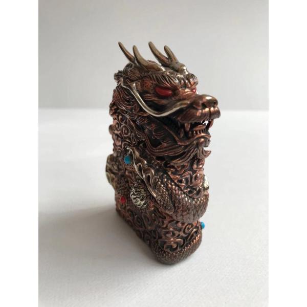 Dragon　ドラゴン 龍 オイルライター インサイドユニット ZIPPO フルメタルジャケット　紫...