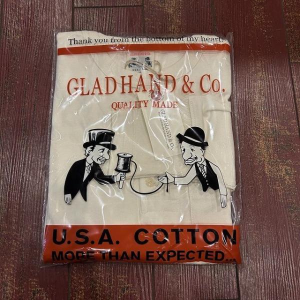 GLADHAND(グラッドハンド)　スタンダードヘンリーポケット L/S Tシャツ(1pack)　G...