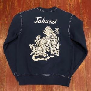 Pherrow's（フェローズ） 長袖 裏起毛 スウェット ひび割れフロッキー