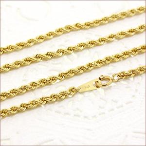 ネックレス レディース ロープ チェーン 地金 ネックレス 45cm  ゴールド 18金 18K｜studio-bonheur-y