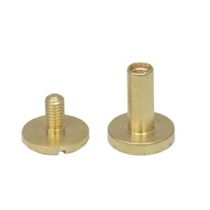 真鍮製　スクリュー　置物 真鍮 生地 組ネジ Lサイズ 3個セット シカゴスクリュー 螺子 ネジ式