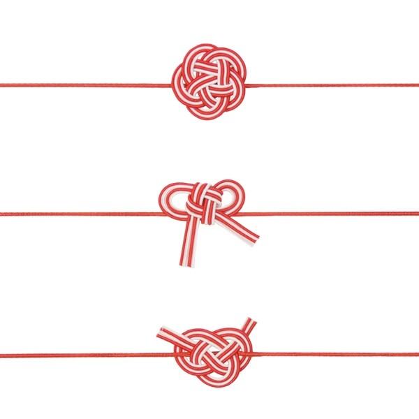 花結び あわじ結び 梅結び 水引き 小 5個セット ラッピング ギフト包装 資材 プレゼント 御祝い...