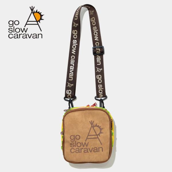 go slow caravan ホットサンドモチーフ ショルダーバッグ 配色仕切り メッシュポケット...