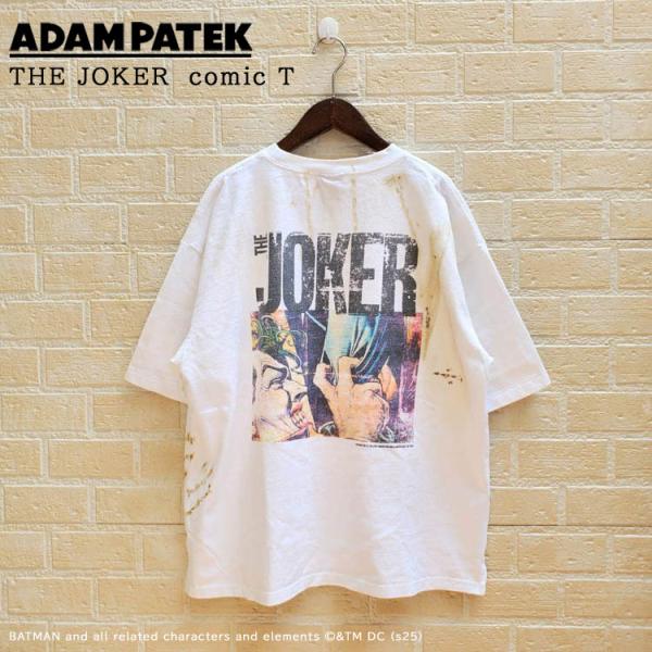 バットマンシリーズ コラボ 半袖Tシャツ THE JOKER プリント 汚し加工 Tシャツ バックプ...