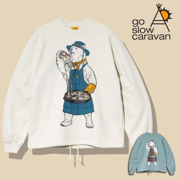 【特別価格】 go slow caravan スキレット ピザ クマ プリント ヘムスピンドル クル...