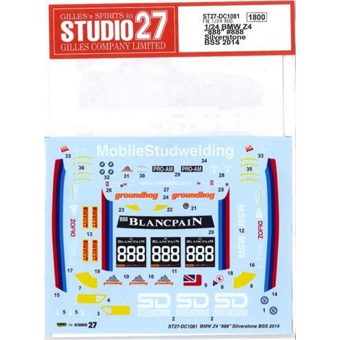 【STUDIO27】1/24  Z4 888 #888 Silverstone BSS 2014 デ...