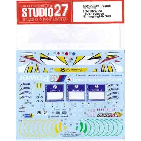 【STUDIO27】1/24  Z4 VDS #25/#26 Nurburgring24h 2015...