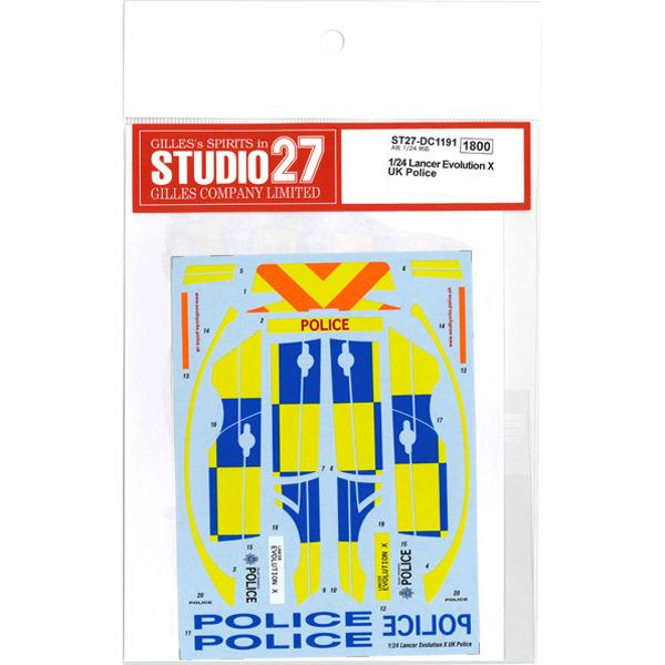 【STUDIO27】1/24 Lancer Evolution X UK Police  デカール