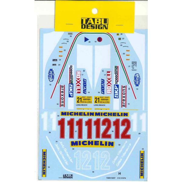 【TABUDESIGN】1/12 312T4 Fullsponsorデカール★再入荷★