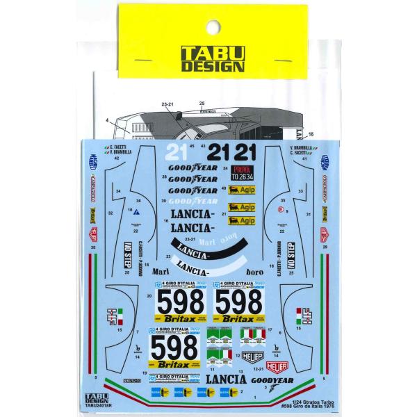 【TABUDESIGN】1/24 Stratos Turbo #598  デカール ● 再入荷●