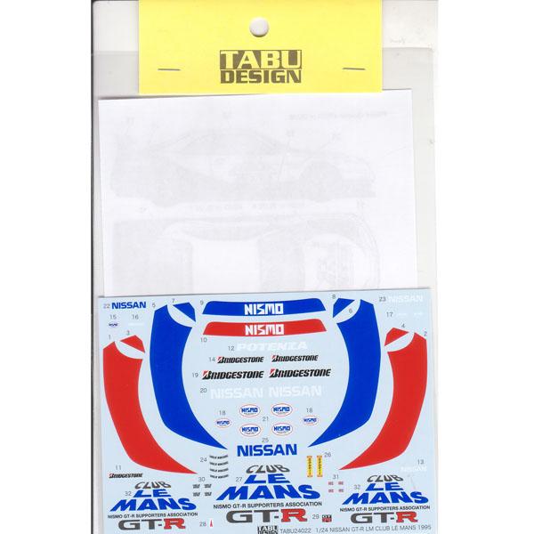 【TABUDESIGN】1/24 GT-R LM CLUB LE MAN 1995  デカール ● ...