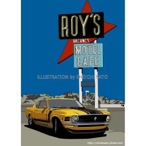 「SANDSTORM」　カリフォルニアのイラスト版画作品