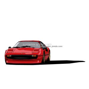 「フェラーリ 308GTB(レッド)」 イラスト...の商品画像
